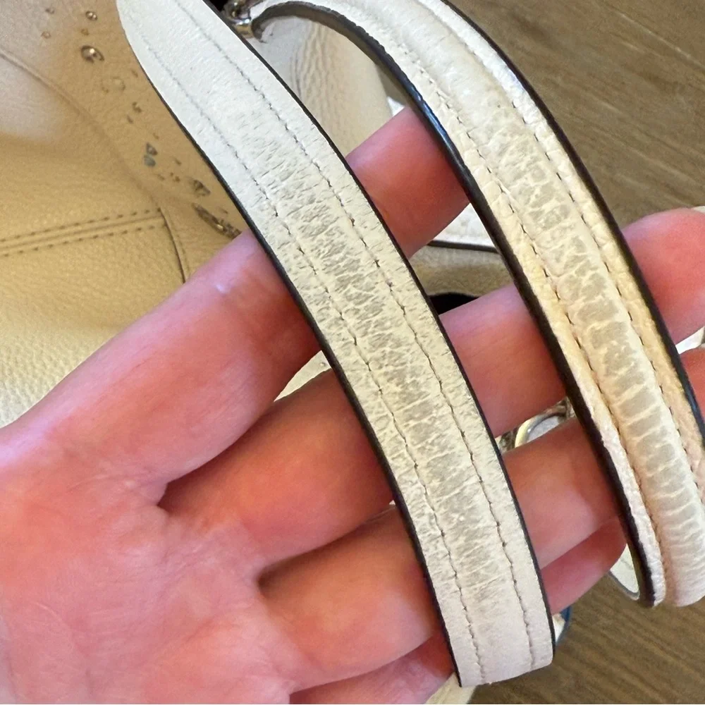 Coach Lexy Stardust Studded Chalk Leather Shoulder Bag Purse F29595 - Picture 15 of 17